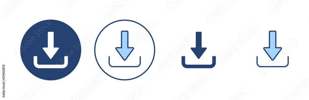 Download icon vector. Download sign and symbol Download icon vector. Download sign and symbol