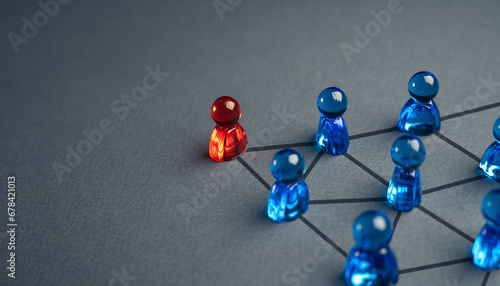 Fotografía The connection of the leader and his employees in the team