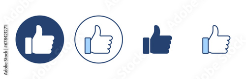 Like icon vector. Thumbs up sign and symbol. Hand like