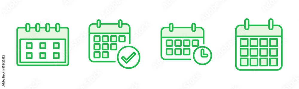 Calendar icon set. Calender symbol. calendar vector icon Calendar icon set. Calender symbol. calendar vector icon