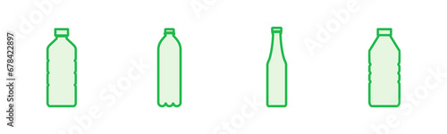 Bottle icon set. bottle vector icon
