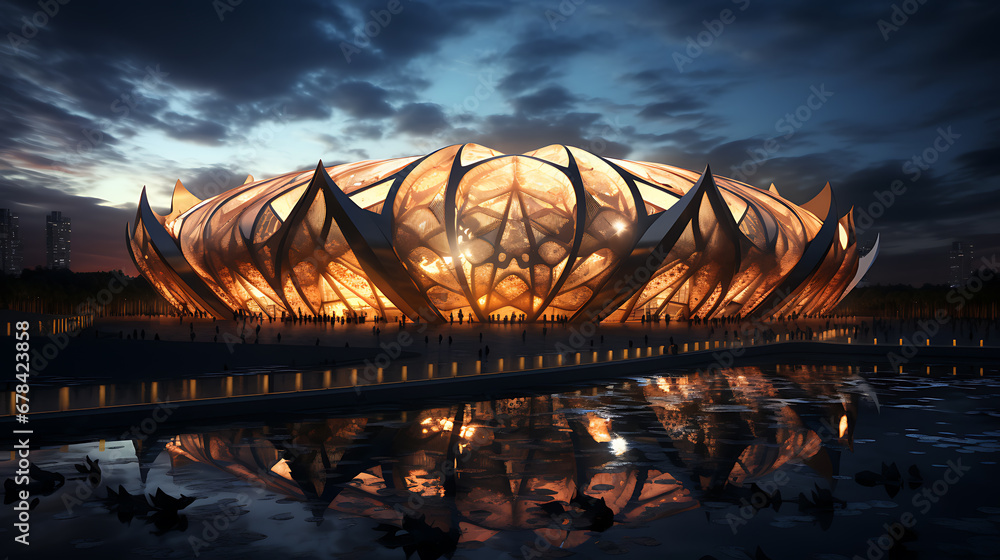 Modern futuristic giant stadium concept design