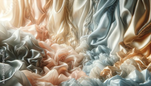 Luxurious Satin Fabric Waves