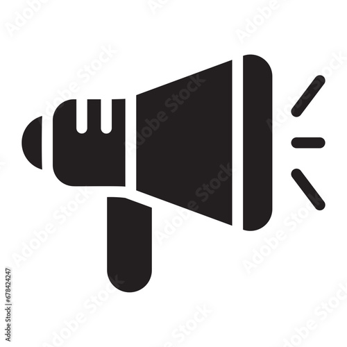 megaphone glyph icon