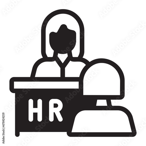 job interview glyph icon