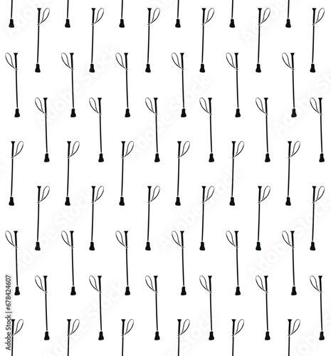 Vector seamless pattern of hand drawn doodle sketch colored horse stick isolated on white background