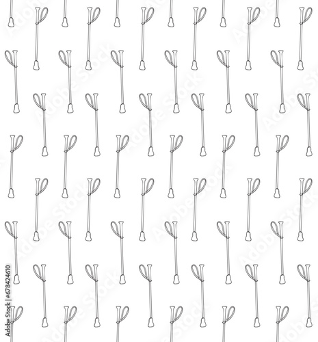 Vector seamless pattern of hand drawn doodle sketch horse stick isolated on white background