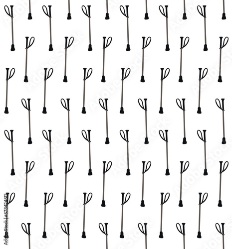 Vector seamless pattern of hand drawn doodle sketch horse stick isolated on white background photo