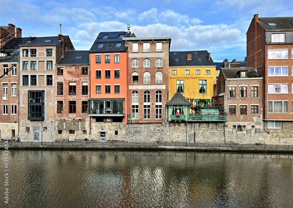 houses by the river Sambre in the city of Namur