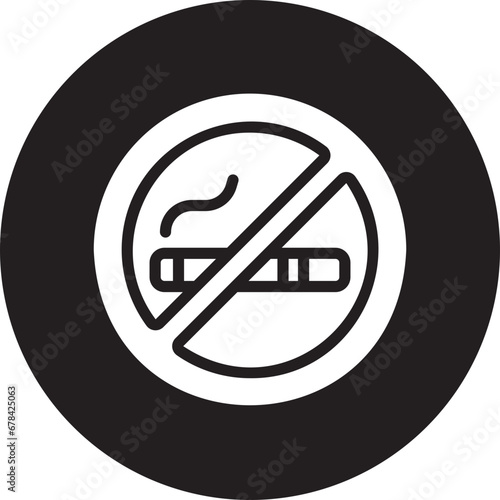 no smoking glyph icon
