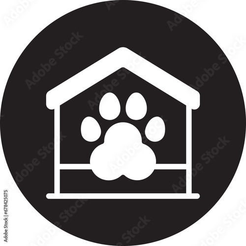 animal shelter glyph icon