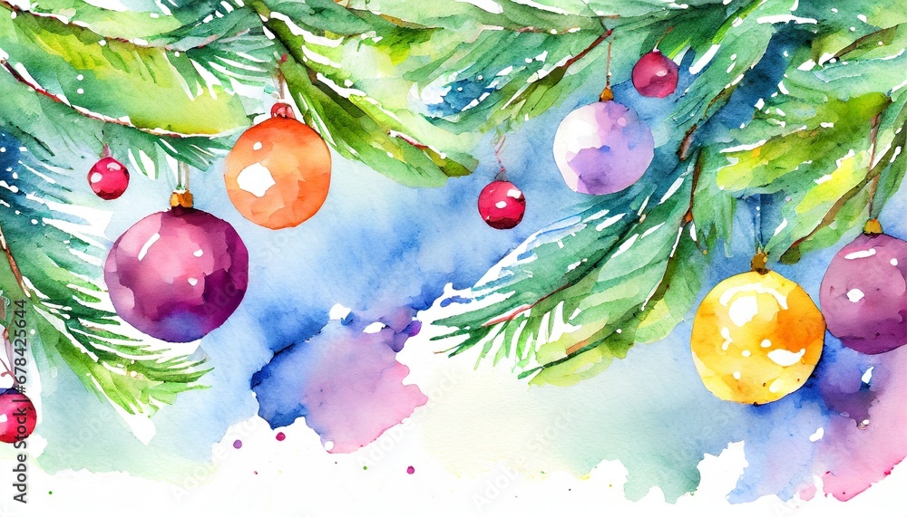 Christmas watercolor background Christmas watercolor background