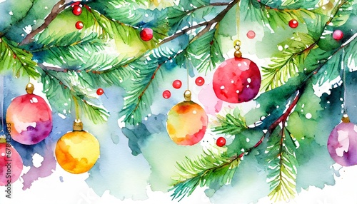 Christmas watercolor background