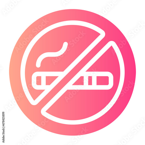 no smoking gradient icon