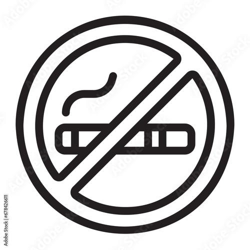 no smoking line icon