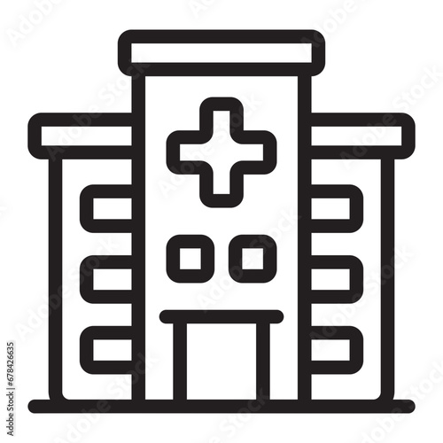 Quadro su tela hospital line icon