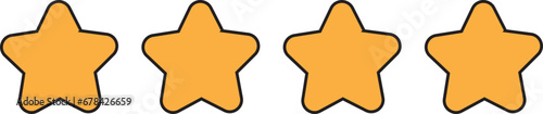 Star Rating Illustration Vector Satisfactory User Review 