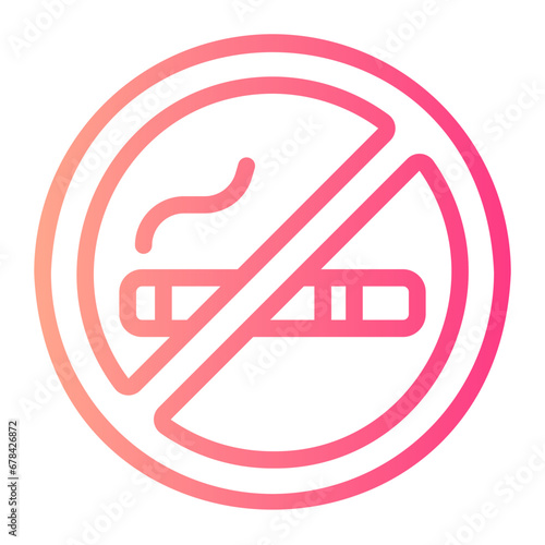 no smoking gradient icon