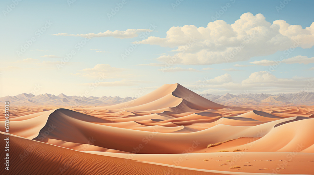 desert sand dunes, created with generative AI technology