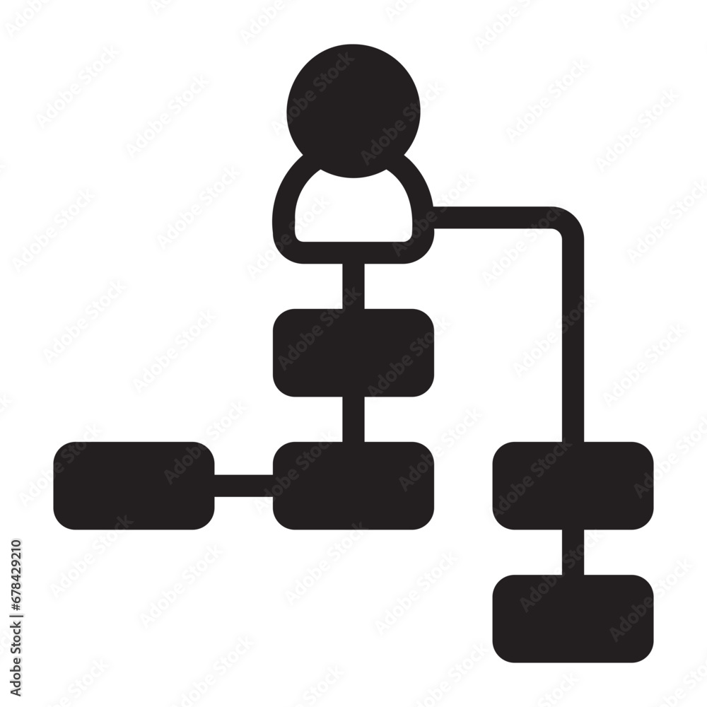 hierarchical structure glyph icon hierarchical structure glyph icon