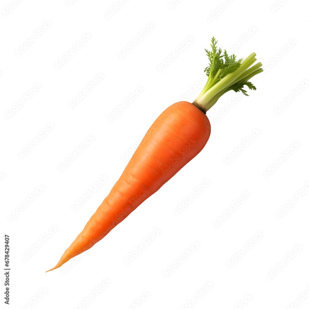 1 Orange Carrot isolated on transparent background, AI 1 Orange Carrot isolated on transparent background, AI