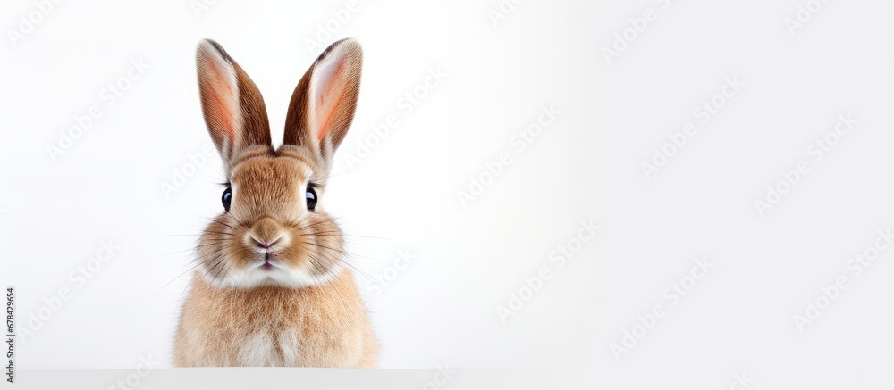 Obraz premium The beautiful white brown rabbit is five years old