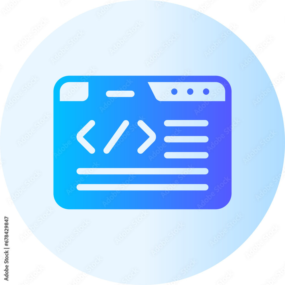 coding gradient icon coding gradient icon