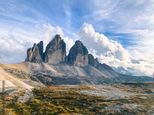 Dolomites mountains glowing  South Tyrol  Italy