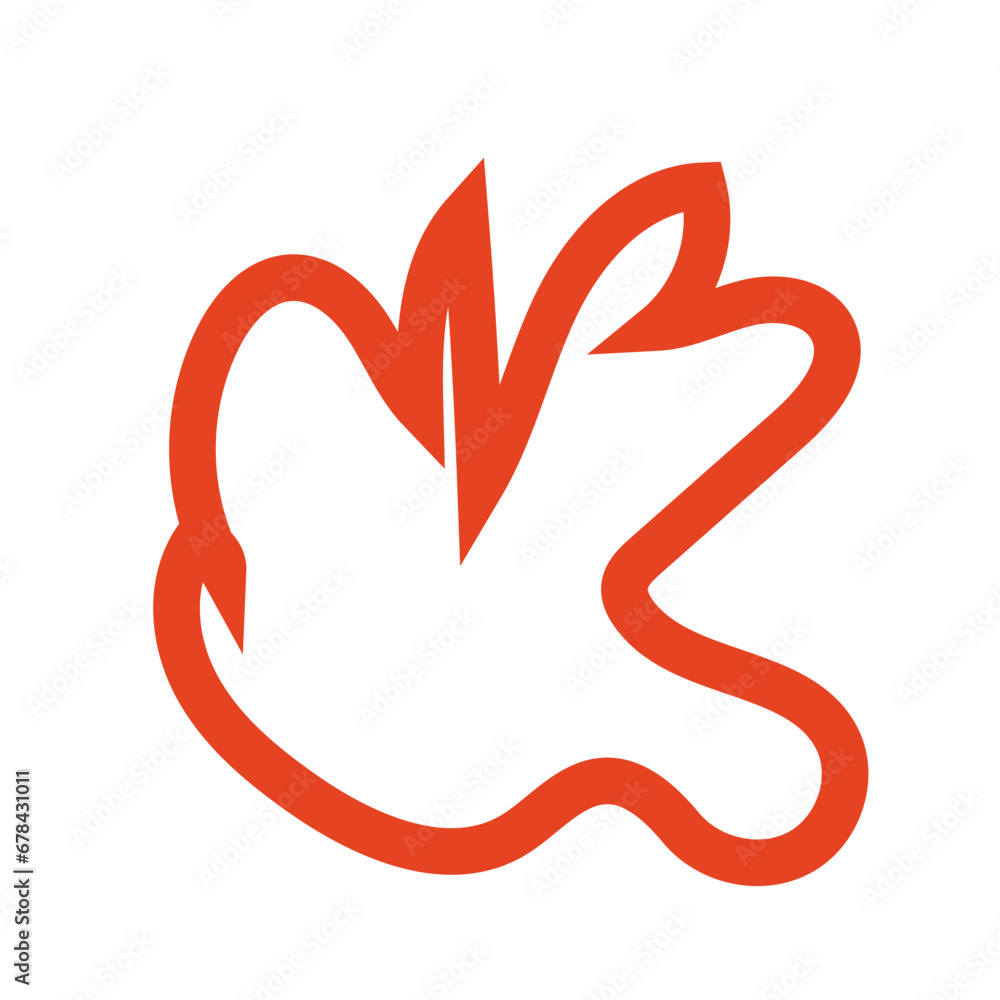 Red outline abstract shapes vectors Red outline abstract shapes vectors