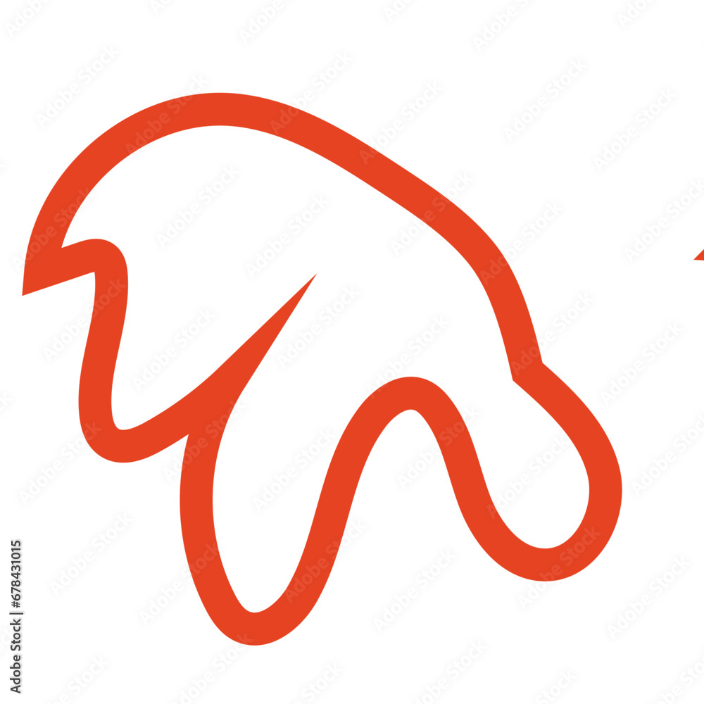 Red outline abstract shapes vectors Red outline abstract shapes vectors