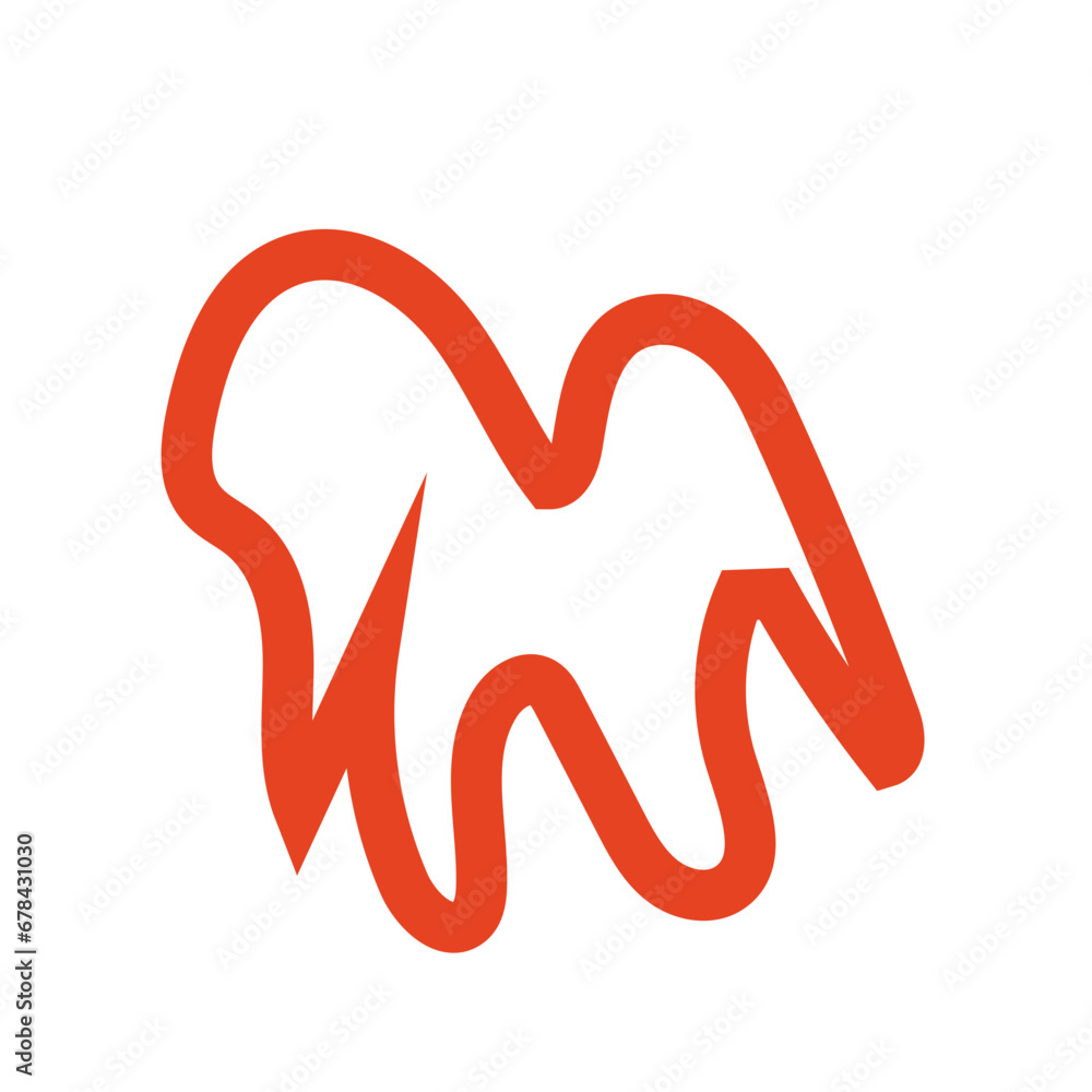 Red outline abstract shapes vectors Red outline abstract shapes vectors