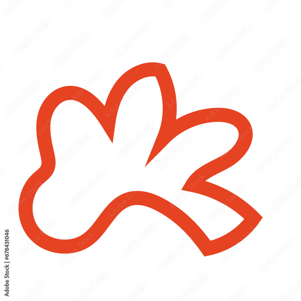 Red outline abstract shapes vectors Red outline abstract shapes vectors