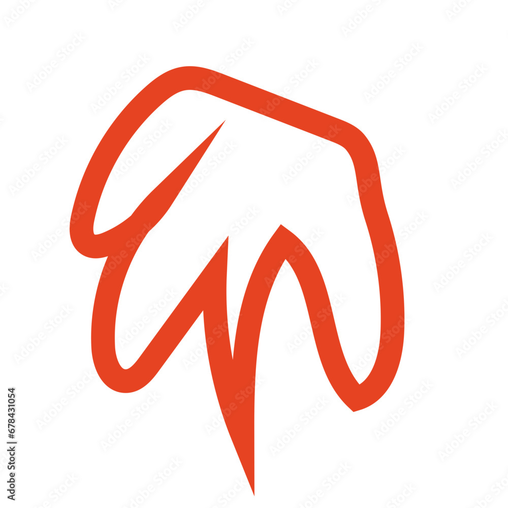 Red outline abstract shapes vectors Red outline abstract shapes vectors
