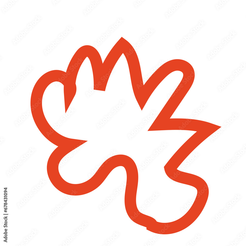 Red outline abstract shapes vectors Red outline abstract shapes vectors