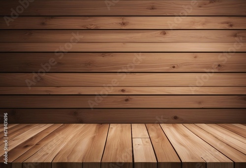 Product Showcase Elegance  Clean Scene Mockup with Wooden Texture Walls for Stylish Presentation