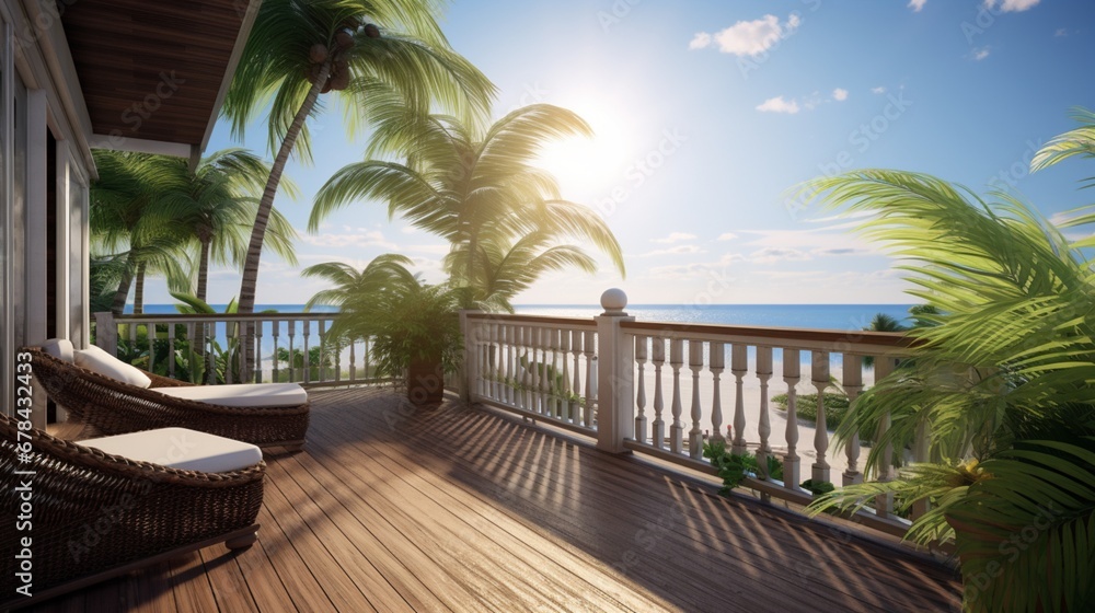 The house balcony's mock-up design background enhances the sense of tranquility and summer delight. The house balcony's mock-up design background enhances the sense of tranquility and summer delight.