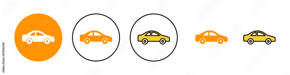 Car icon set for web and mobile app. car sign and symbol. small sedan Car icon set for web and mobile app. car sign and symbol. small sedan
