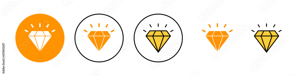 Diamond icon set for web and mobile app. diamond gems sign and symbol Diamond icon set for web and mobile app. diamond gems sign and symbol