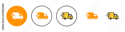 Delivery truck icon set for web and mobile app. Delivery truck sign and symbol. Shipping fast delivery icon