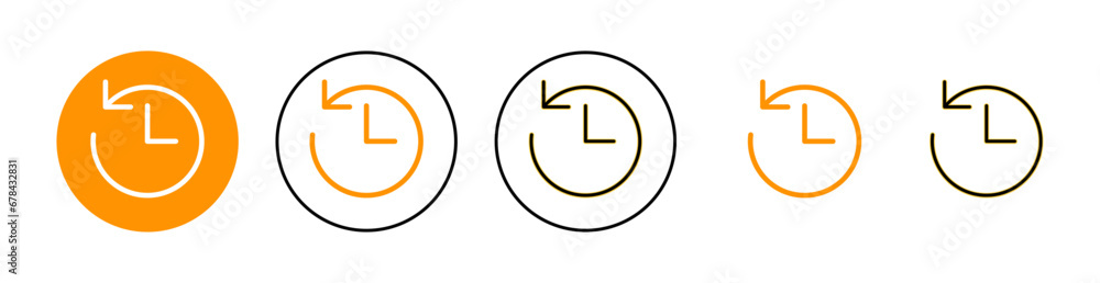 History icon set for web and mobile app. recent event history sign and symbol History icon set for web and mobile app. recent event history sign and symbol
