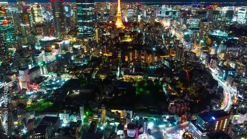 東京夜景タイムラプス　Nov.2023　摩天楼の大都会 photo