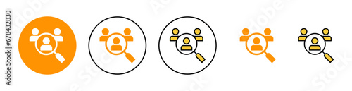 Hiring icon set  for web and mobile app. Search job vacancy sign and symbol. Human resources concept. Recruitment