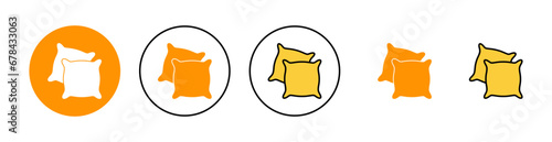 Pillow icon set for web and mobile app. Pillow sign and symbol. Comfortable fluffy pillow