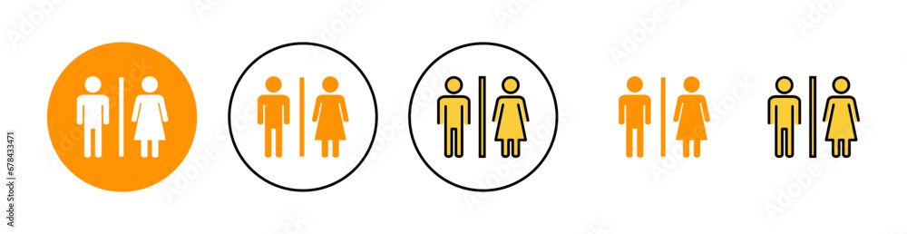 Toilet icon set for web and mobile app. Girls and boys restrooms sign and symbol. bathroom sign. wc, lavatory Toilet icon set for web and mobile app. Girls and boys restrooms sign and symbol. bathroom sign. wc, lavatory