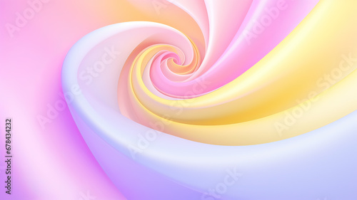 Yellow, pink, violet: soothing spiral.