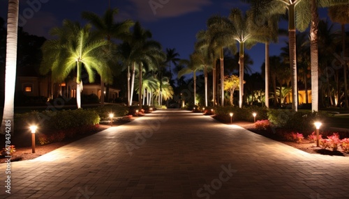 Stunning and energy efficient outdoor led lighting system for illuminating modern backyard spaces © Ilja