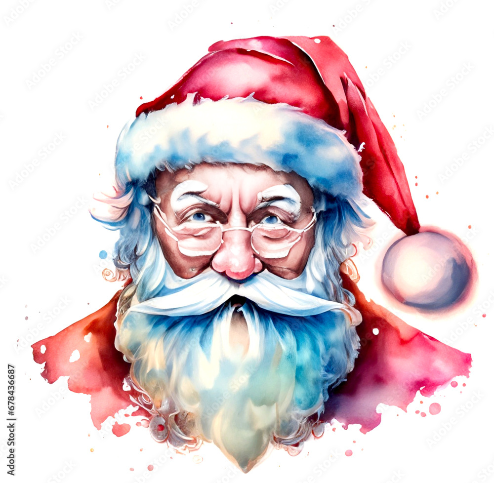 Święty Mikołaj ilustracja - obrazy, fototapety, plakaty 