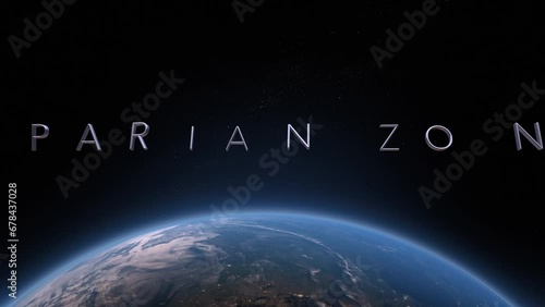 Riparian zones 3D title animation on the planet Earth background photo