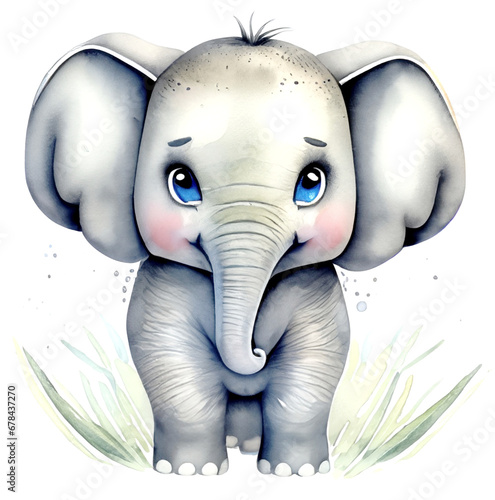 Namalowany słonik ilustracja