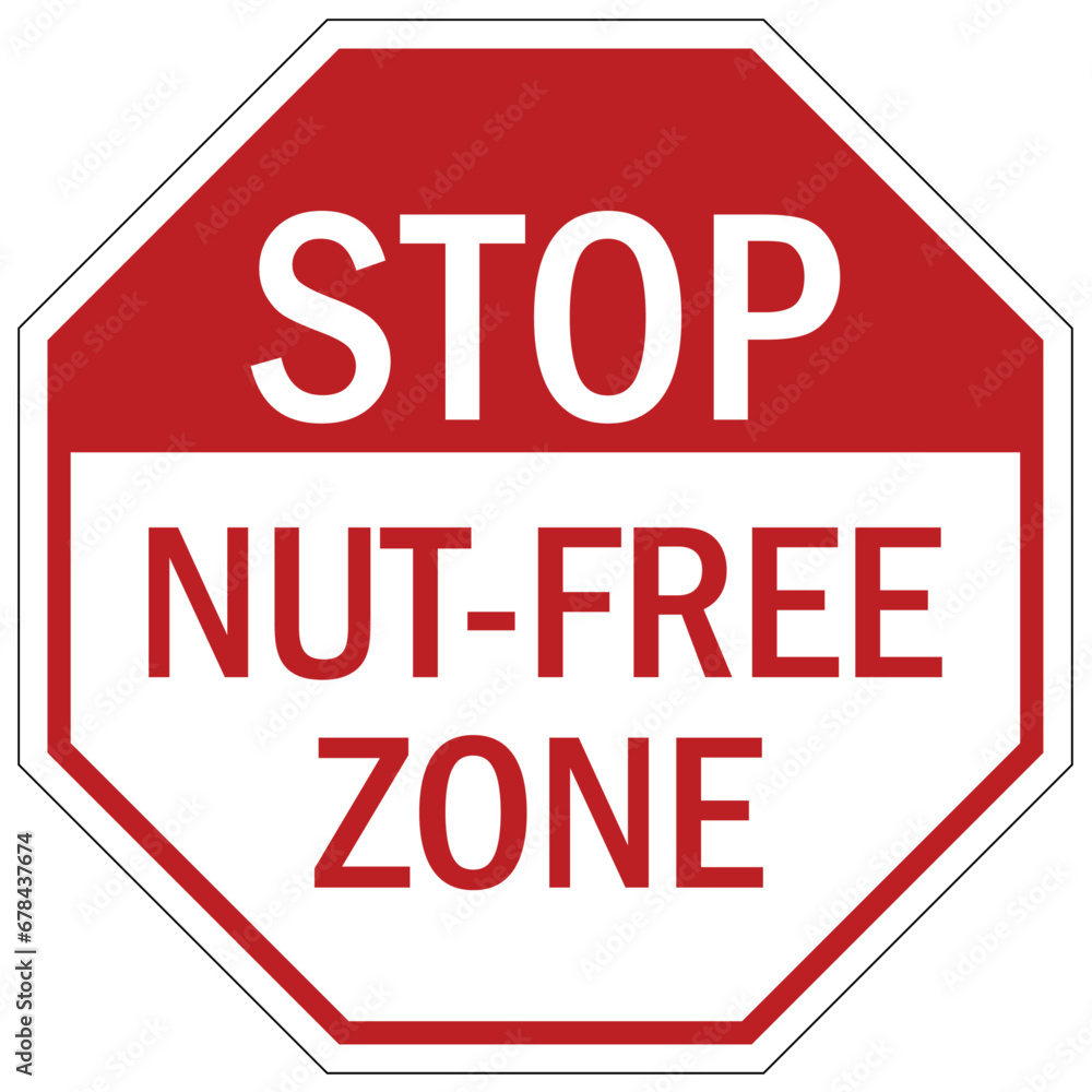 Peanut allergy warning sign and labels Peanut allergy warning sign and labels